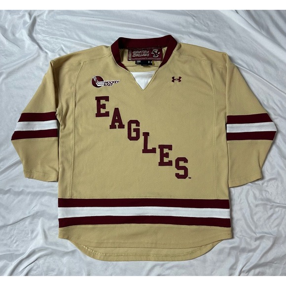 Under Armour Other - Under Armour Boston College Eagles Hockey East Youth Jersey Gold Loose Fit YMed
